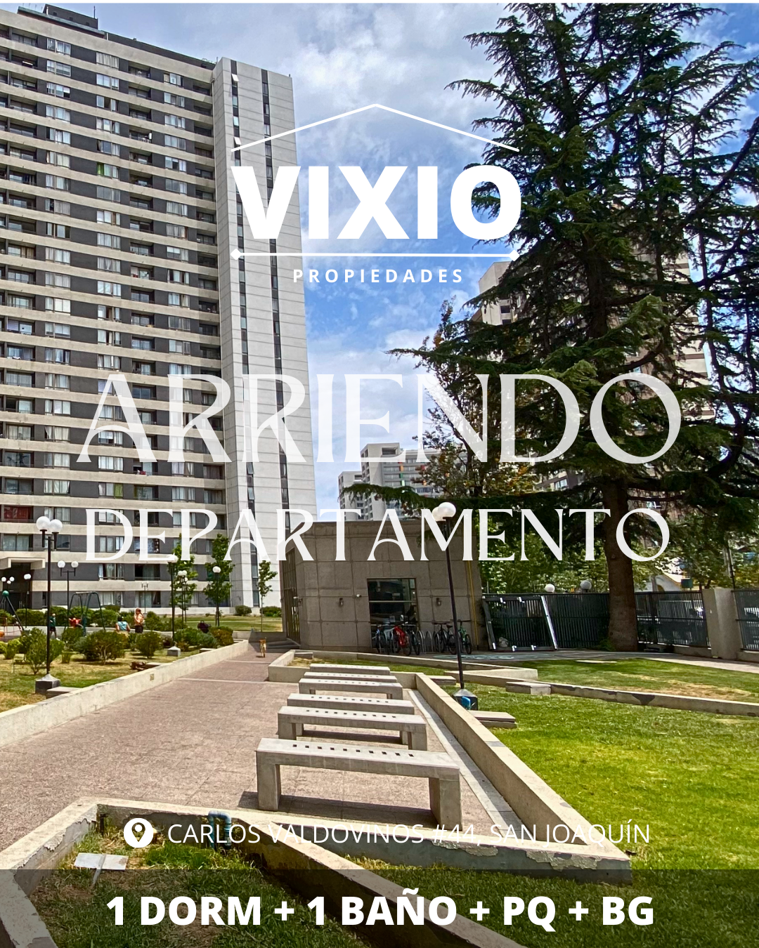 Arriendo Departamento Primer Piso San Joaquin 1 Dormitorio