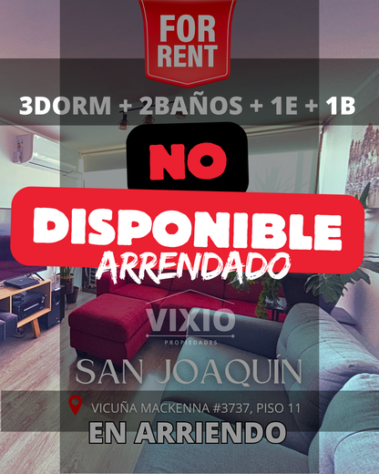 Arriendo San Joaquin Frente A Metro 3 Dormitorios Estacionamiento Bodega