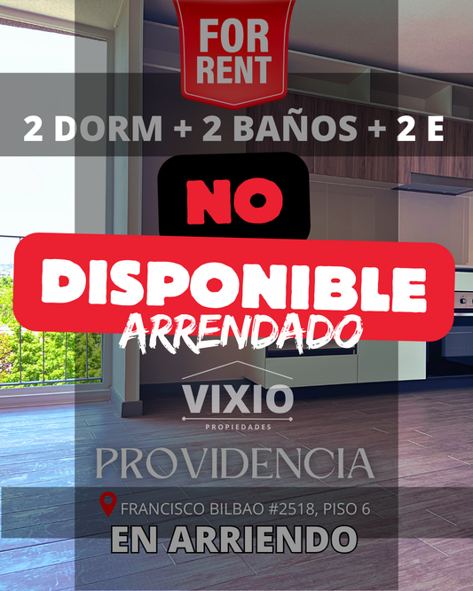 Arriendo Providencia Francisco Bilbao, Lyon 2 Dormitorios Y 2 Estacionamientos