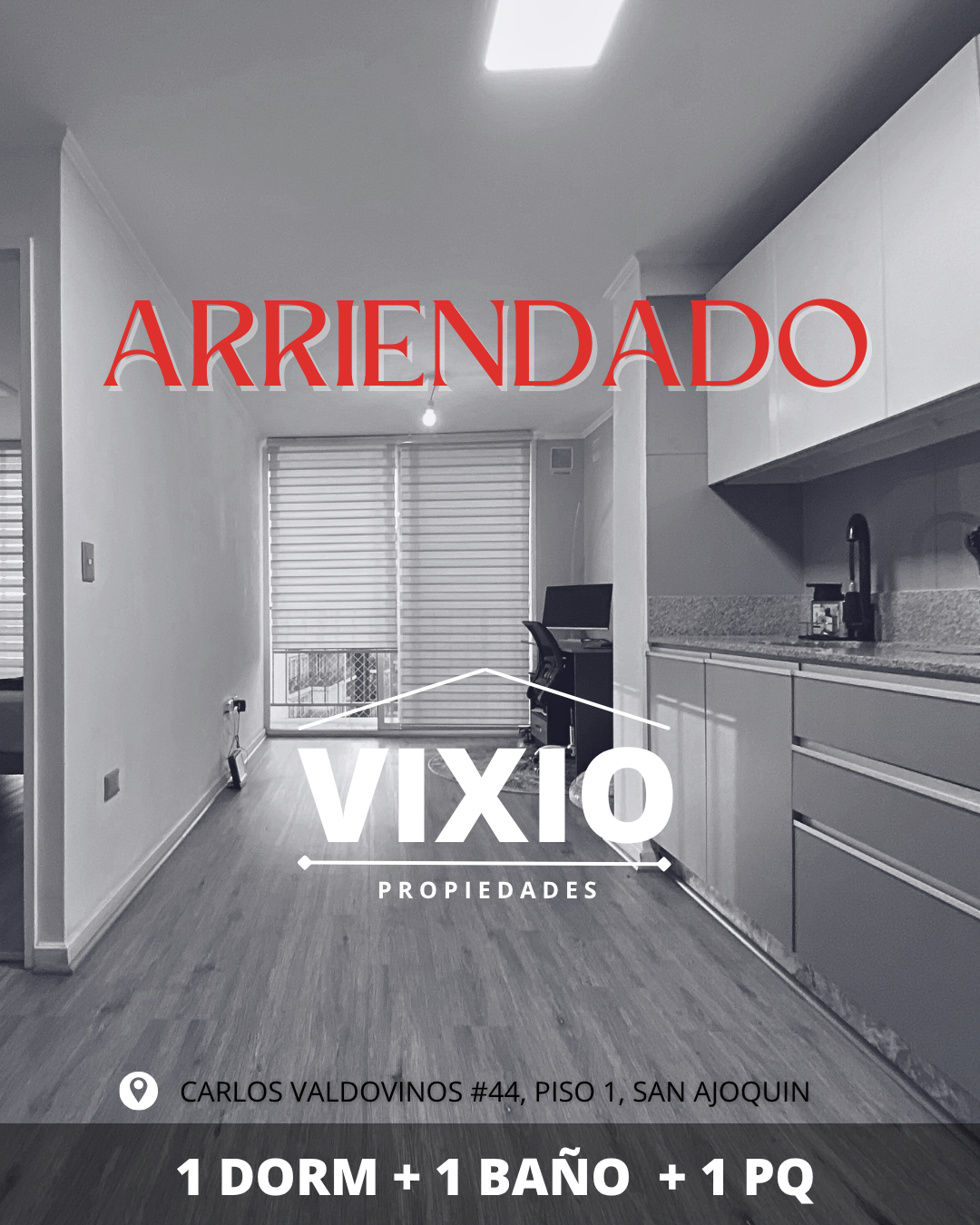 Arriendo La Florida departamento 1 Dormitorio Y Estacionamiento