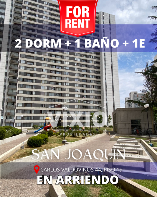 Arriendo San Joaquin Macul 2 Dormitorios Y Estacionamiento