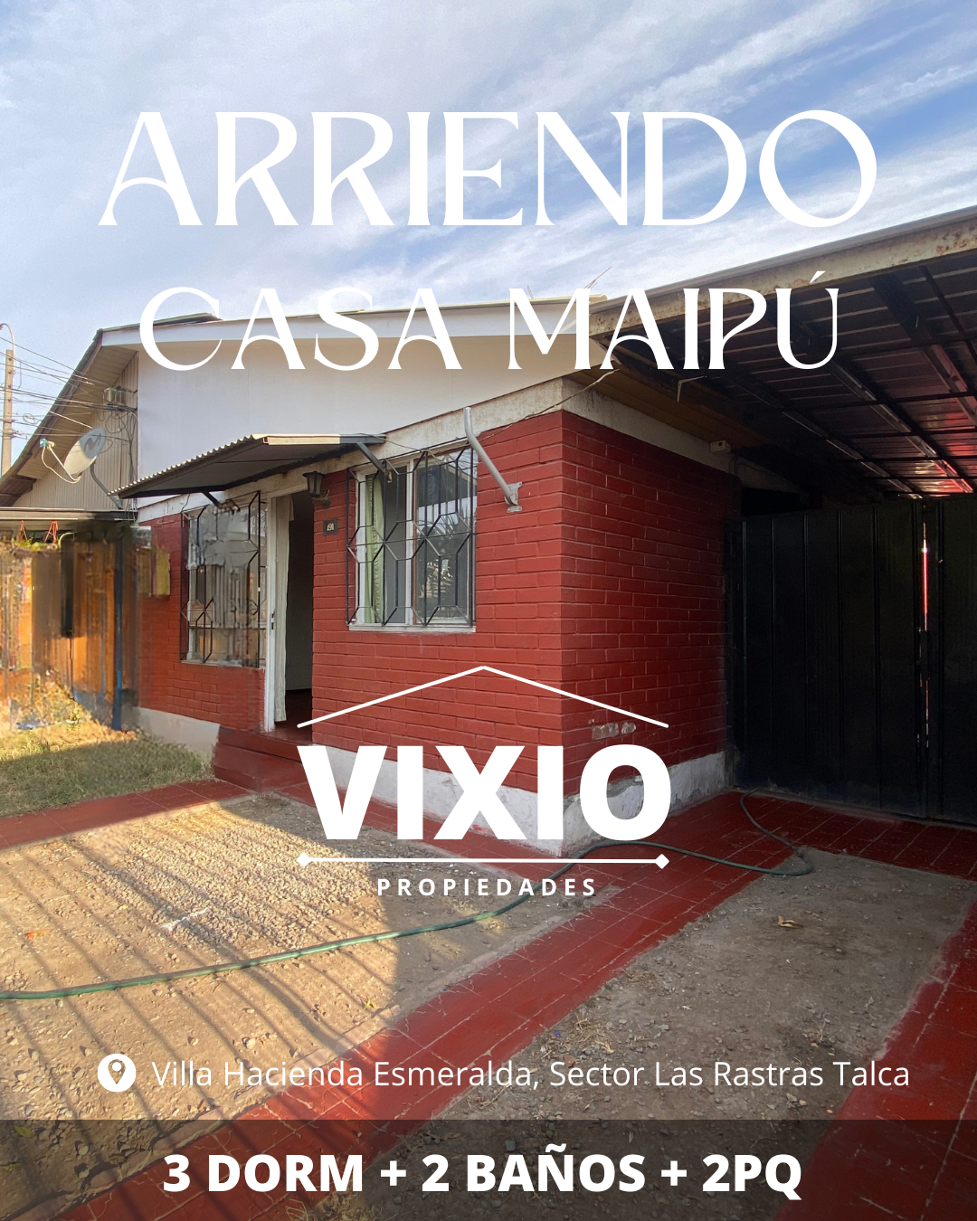Arriendo Casa Maipú El Arbrazo 3 Dormitorios Estacionamiento