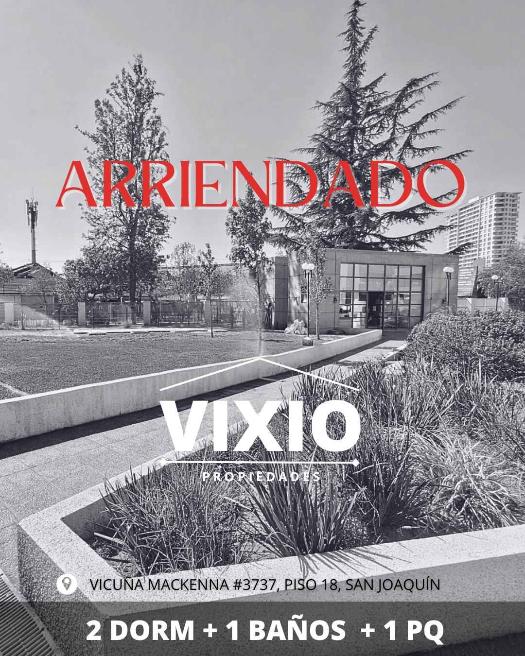 Arriendo San Joaquin Macul 2 Dormitorios Y Estacionamiento