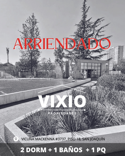 Arriendo San Joaquin Macul 2 Dormitorios Y Estacionamiento