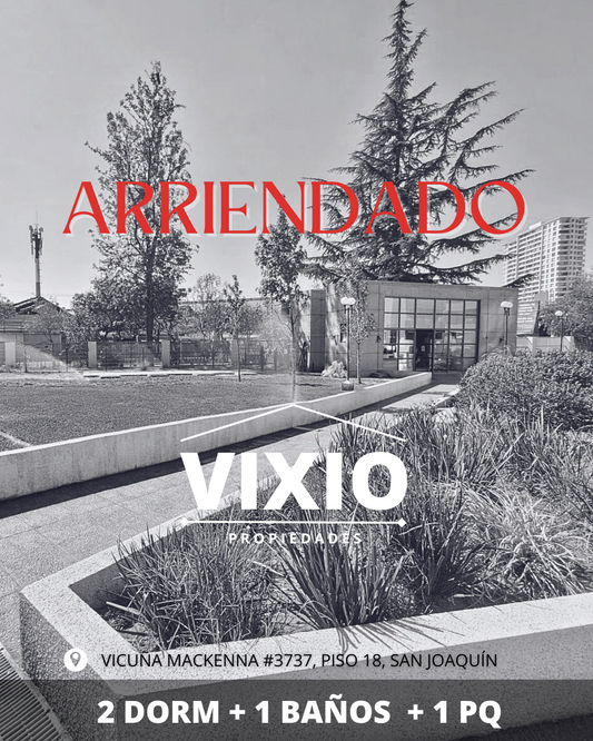 Arriendo San Joaquin Macul 2 Dormitorios Y Estacionamiento
