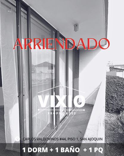 Arriendo Departamento San Joaquin 1 Dormitorio y 1 baño