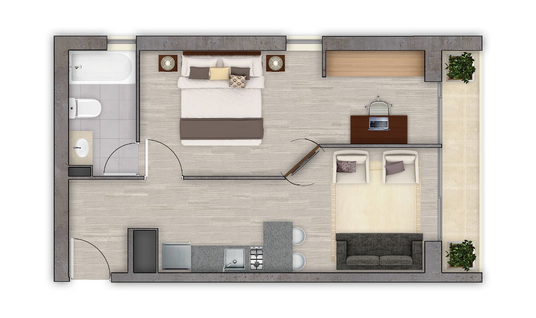 Arriendo San Joaquin Macul 1 Domitorio Estacionamiento Y Bodega